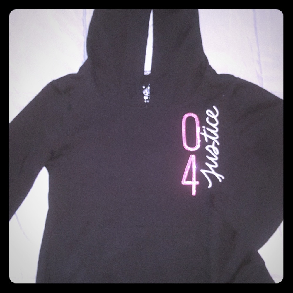 Justice black hoodie